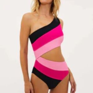 Beach Riot Joyce One Piece Amour Colorblock